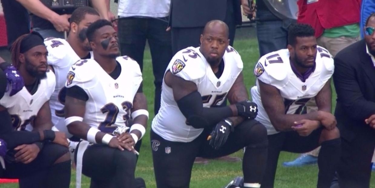 Trump claims his national anthem tweets have nothing to do with race